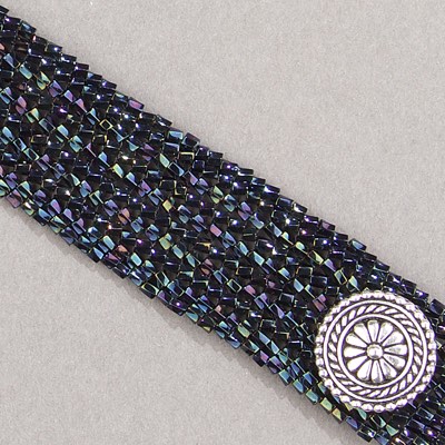 10C-TW-452:  Miyuki 10/0 Twisted Hex Cut Bead Metallic Dark Blue Iris - 10C-TW-452*