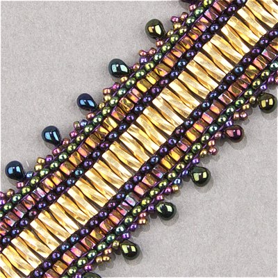 10C-TW-462:  Miyuki 10/0 Twisted Hex Cut Bead Metallic Gold Iris - 10C-TW-462*