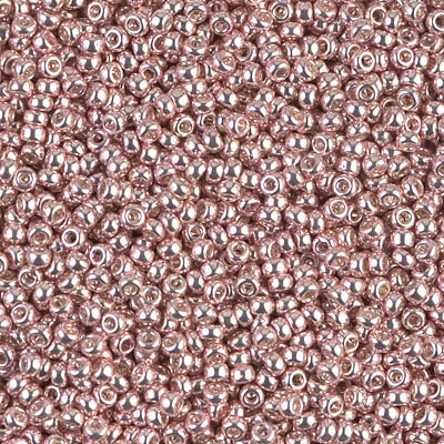 11-1086:  11/0 Galvanized Blush Miyuki Seed Bead 