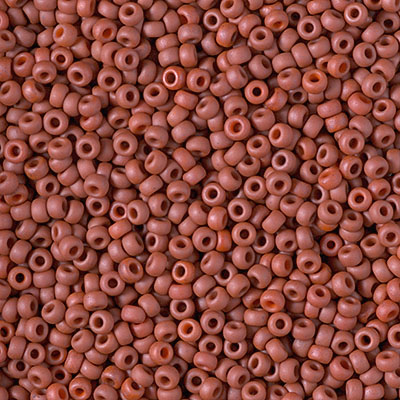 11-1236:  11/0 Matte Opaque Terra Cotta Miyuki Seed Bead 