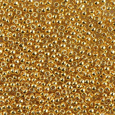 ビリヤード Baimei 11/0 Japanese Seed Bead, PermaFinish Metallic Gold