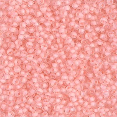 11-1934:  11/0 Semi-Frosted Baby Pink Lined Crystal   Miyuki Seed Bead 