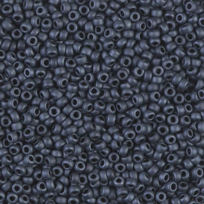 11-2001:  11/0 Matte Gunmetal Miyuki Seed Bead (was 11-1254) 