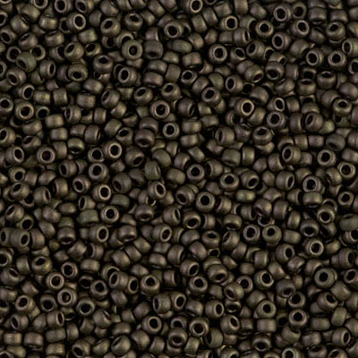 11-2004:  11/0 Matte Metallic Dark Olive  Miyuki Seed Bead 