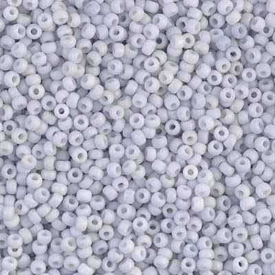 11-2026-1:  11/0 Matte Opaque Pale Blue Gray  Miyuki Seed Bead 