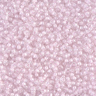 11-207:  11/0 Pink Lined Crystal Miyuki Seed Bead 