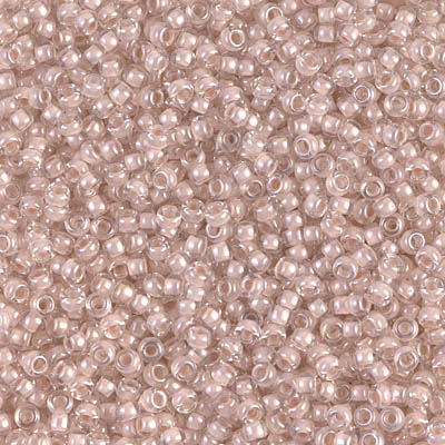 11-215:  11/0 Blush Lined Crystal Miyuki Seed Bead 