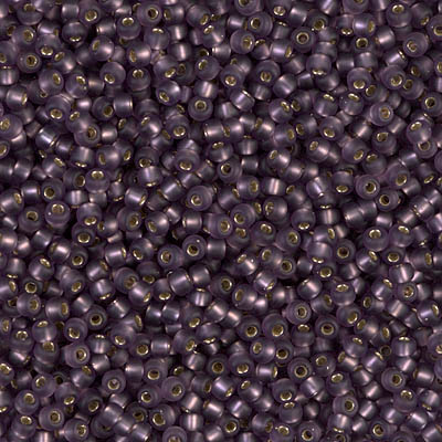 11-24F:  11/0 Matte Silverlined Amethyst Miyuki Seed Bead 