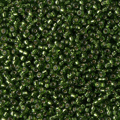 11-26:  11/0 Silverlined Olive Miyuki Seed Bead 