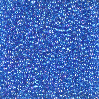 11-261:  11/0 Transparent Sapphire AB Miyuki Seed Bead 