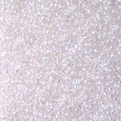 11-265:  11/0 Transparent Pale Pink AB Miyuki Seed Bead 