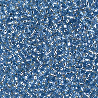 11-28:  11/0 Silverlined Cornflower Blue Miyuki Seed Bead 