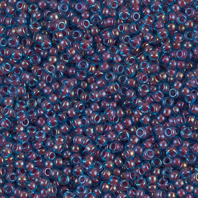 11-346:  11/0 Magenta Lined Aqua Luster Miyuki Seed Bead 