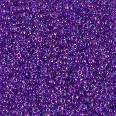 11-352:  11/0 Fuchsia Lined Aqua Luster Miyuki Seed Bead 