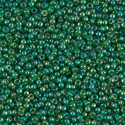 11-354:  11/0 Chartreuse Lined Green AB Miyuki Seed Bead 