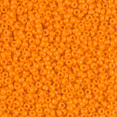 11-405:  11/0 Opaque Tangerine Miyuki Seed Bead 