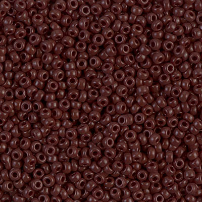 11-409:  11/0 Opaque Chocolate Miyuki Seed Bead 