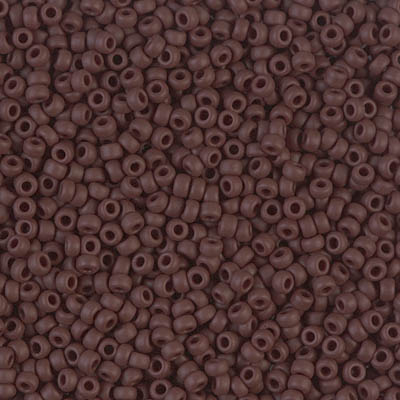 11-409F: 11/0 Matte Opaque Chocolate Miyuki Seed Bead 
