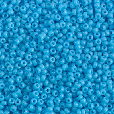 11-413:  11/0 Opaque Turquoise Blue Miyuki Seed Bead 