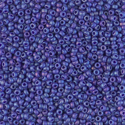 11-414FR:  11/0 Matte Opaque Cobalt AB  Miyuki Seed Bead 