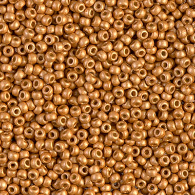 11-4203F:  11/0 Duracoat Galvanized Matte Yellow Gold Miyuki Seed Bead - 11-4203F*