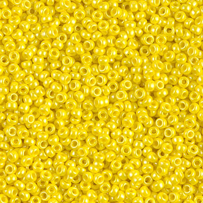 11-422:  11/0 Opaque Yellow Luster Miyuki Seed Bead 