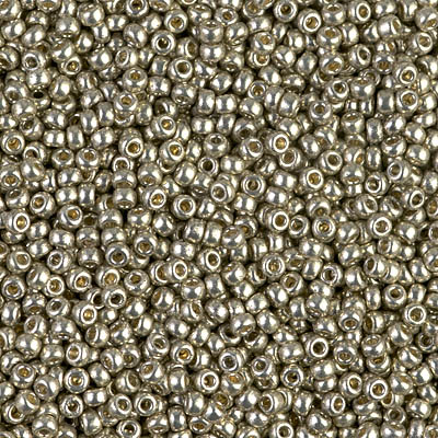 11-4221:  11/0 Duracoat Galvanized Light Pewter Miyuki Seed Bead 