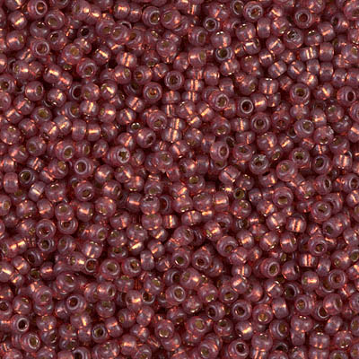 11-4245:  11/0 Duracoat Silverlined Dyed Nutmeg Miyuki Seed Bead 