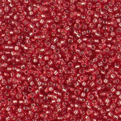 11-4265:  11/0 Duracoat Silverlined Dyed Light Watermelon Miyuki Seed Bead 
