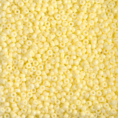 11-4451:  11/0 Duracoat Dyed Opaque Light Lemon Ice Miyuki Seed Bead 