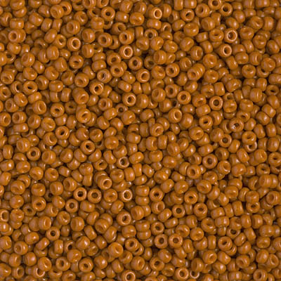 11-4458:  11/0 Duracoat Dyed Opaque Persimmon Miyuki Seed Bead 
