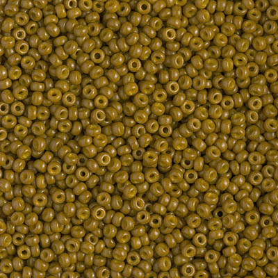 11-4491:  11/0 Duracoat Dyed Opaque Spanish Olive Miyuki Seed Bead 