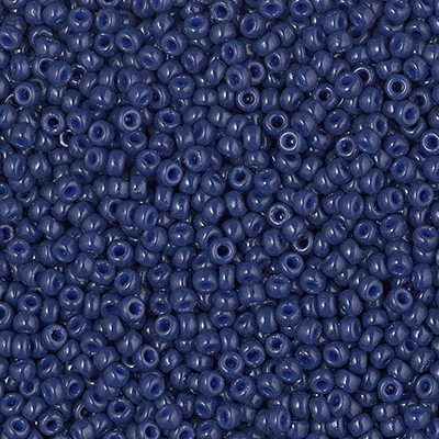 11-4493:  11/0 Duracoat Dyed Opaque Navy Miyuki Seed Bead 