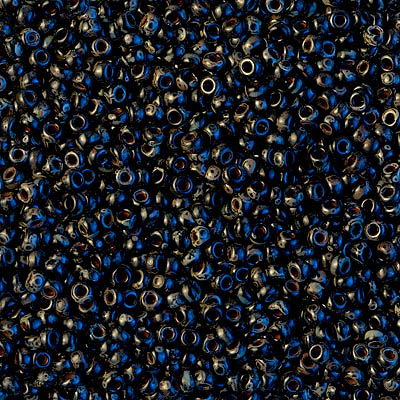 11-4511:  11/0 Black Picasso Miyuki Seed Bead 