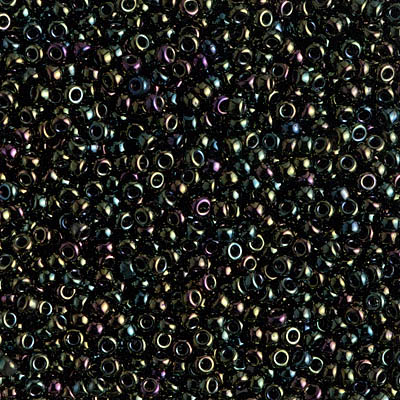 11-453:  11/0 Metallic Forest Green Iris  Miyuki Seed Bead 