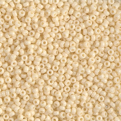 11-492:  11/0 Opaque Dark Cream  Miyuki Seed Bead 