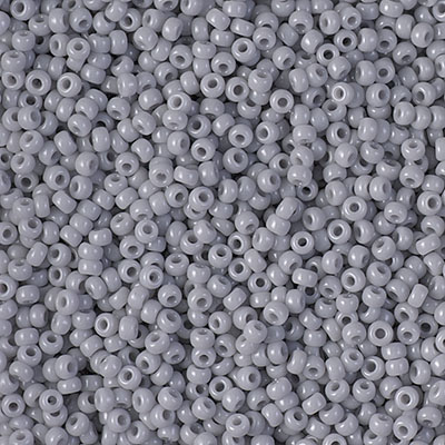 11-498:  11/0 Opaque Cement Gray Miyuki Seed Bead 
