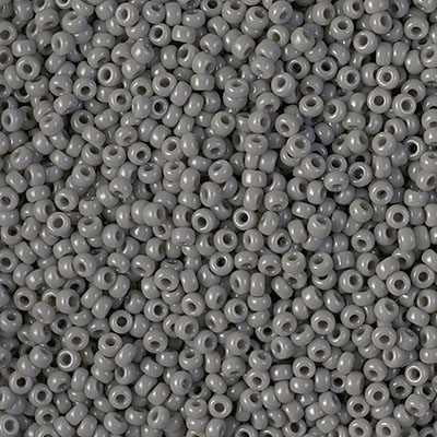 11-499:  11/0 Opaque Falcon Gray Miyuki Seed Bead 