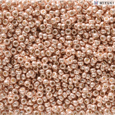 11-5103:  11/0 Duracoat Galvanized Bright Copper Miyuki Seed Bead 