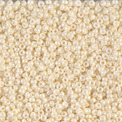 11-594:  11/0 Cream Ceylon  Miyuki Seed Bead 