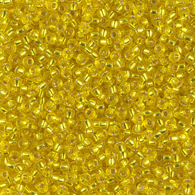 11-6:  11/0 Silverlined Yellow  Miyuki Seed Bead 