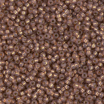 11-641:  11/0 Dyed Rose Bronze Silverlined Alabaster Miyuki Seed Bead 