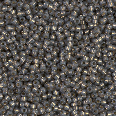 11-650:  11/0 Dyed Rustic Gray Silverlined Alabaster Miyuki Seed Bead 