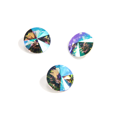 1122-SS47-003:  10.8mm (SS47) Crystal Paradise Shine Foil Rivoli  |  1 pc 