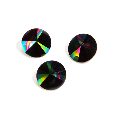 1122-SS47-004:  10.8mm (SS47) Crystal Rainbow Dark Foil Rivoli  |  1 pc - Discontinued 
