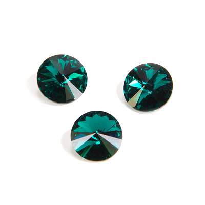 1122-SS47-005:  10.8mm (SS47) Emerald Foil Rivoli  |  1 pc 