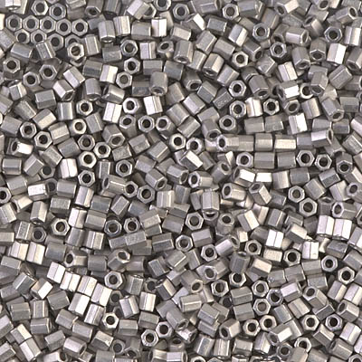11C-194F:  11/0 Cut Matte Palladium Plated Miyuki Seed Bead 