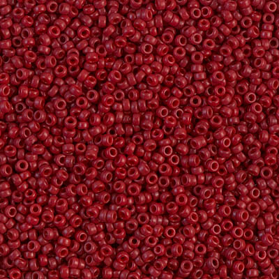15-1464:  15/0 Dyed Opaque Maroon  Miyuki Seed Bead 