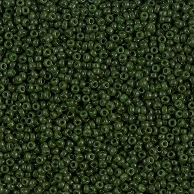 15-1488:  15/0 Dyed Opaque Olive  Miyuki Seed Bead 