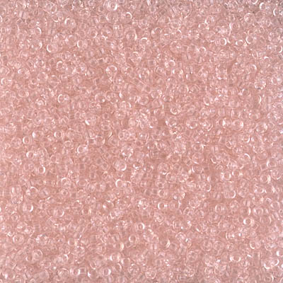 15-155:  15/0 Transparent Light Tea Rose Miyuki Seed Bead 